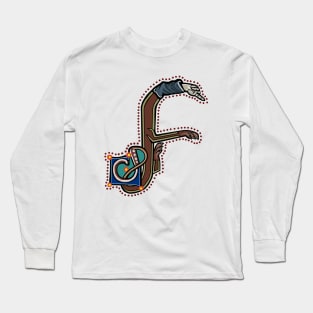 Letter F Manicule W 14C Maastricht Psalter parody Long Sleeve T-Shirt